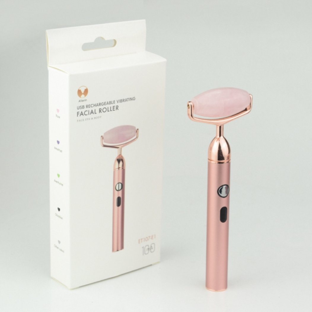 The Time Traveler" Rose Quartz Crystal Facial Roller Summer Cosmeticz The Time Traveler" Rose Quartz Crystal Facial Roller Summer Cosmeticz